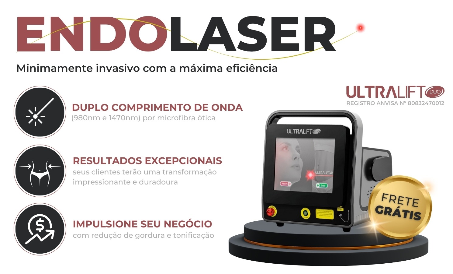 Ultralift DUO Aparelho de Endolaser Subdérmico de 980 nm e 1470nm